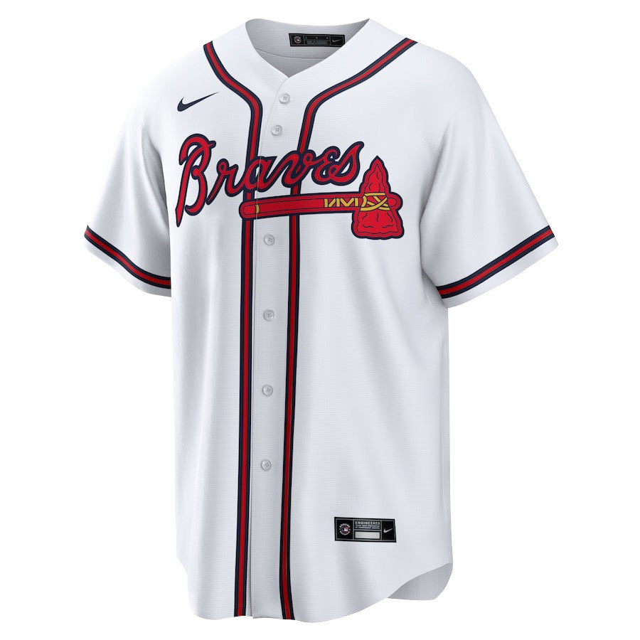 Ronald Acuña Jr. 13 Atlanta Braves Signed MVP 2023 Home Player Men Jersey - White Red