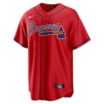 Ronald Acuña Jr. 13 Atlanta Braves Signed MVP 2023 Alternate Player Men Jersey - Red