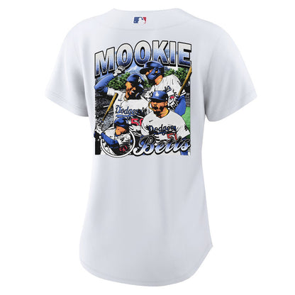 Mookie Betts 50 Los Angeles Dodgers Stadium 2023 Home Player Women Jersey - White
