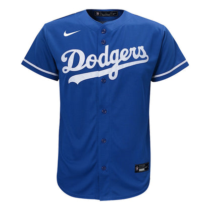 Freddie Freeman 5 Los Angeles Dodgers Signed Logo 2023 Alternate Player YOUTH Jersey - Royal