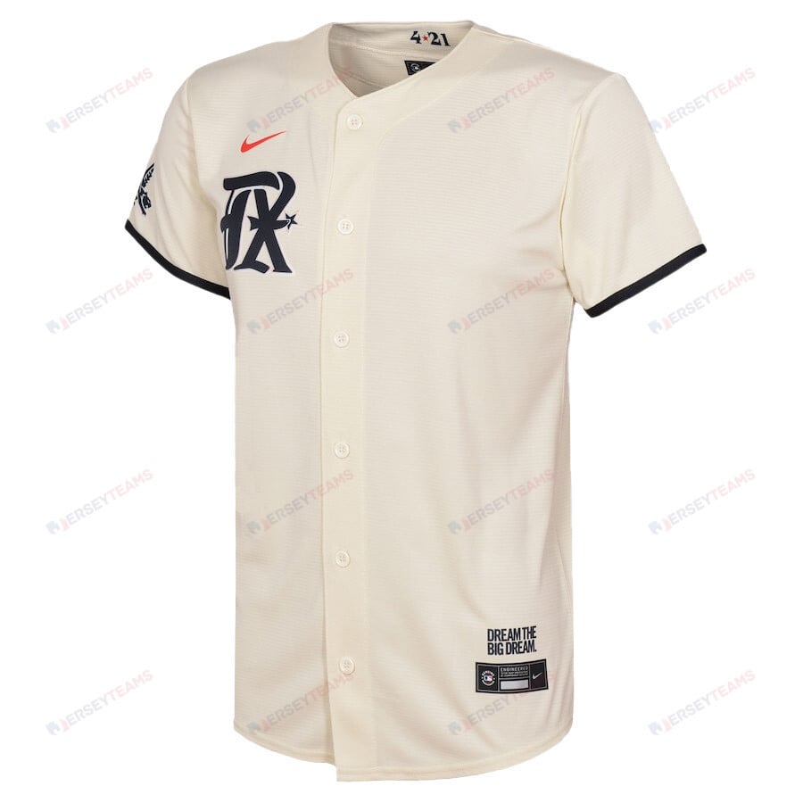 Corey Seager 5 Texas Rangers Journey 2023 City Connect Player YOUTH Jersey - Cream