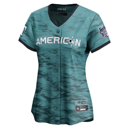 Corey Seager 5 Texas Rangers Signed Posture 2023 All-Star Game Limited Player Women Jersey - Teal