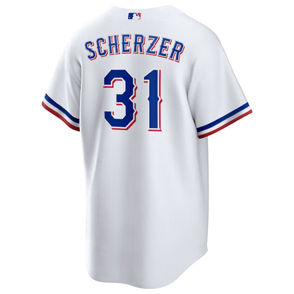 Max Scherzer 31 Texas Rangers Home Men Jersey - White