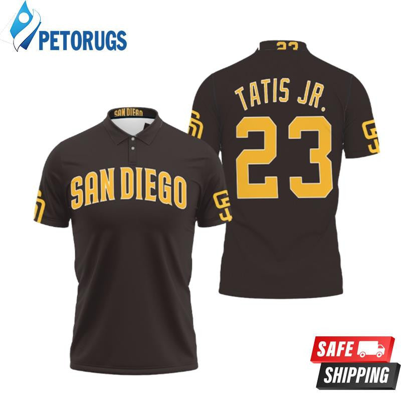 San Diego Padres Fernando Tatis Jr 23 2020 Brown Inspired Printed Polo Shirt