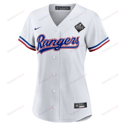 Josh Jung 6 Texas Rangers 2023 World Series Women Jersey - White