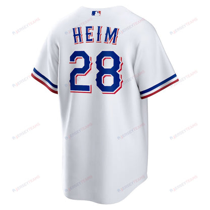 Jonah Heim 28 Texas Rangers 2023 World Series Men Jersey - White