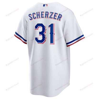 Max Scherzer 31 Texas Rangers 2023 World Series Men Jersey - White