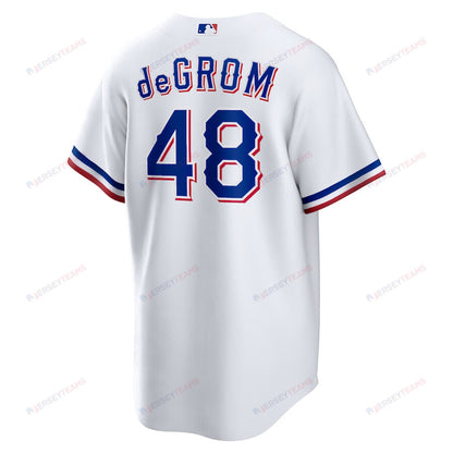 Jacob deGrom 48 Texas Rangers 2023 World Series Men Jersey - White
