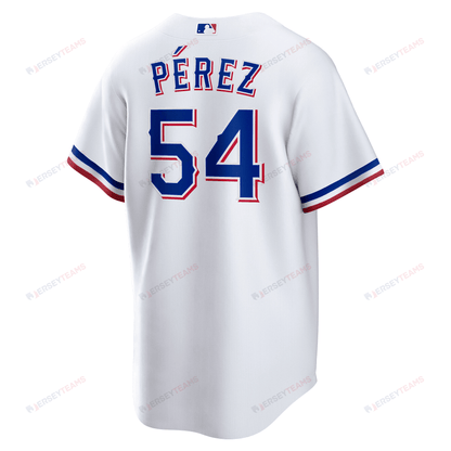 Martín Pérez 54 Texas Rangers 2023 World Series Stitched Baseball Jersey - White