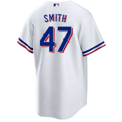 Josh Smith 47 Texas Rangers 2023 World Series Stitched Baseball Jersey - White