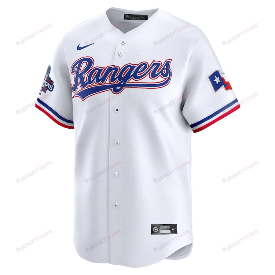 Jonah Heim 28 Texas Rangers Home 2023 World Series Champions Limited Men Jersey - White