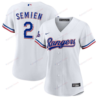 Marcus Semien 2 Texas Rangers Home 2023 World Series Champions Women Jersey - White