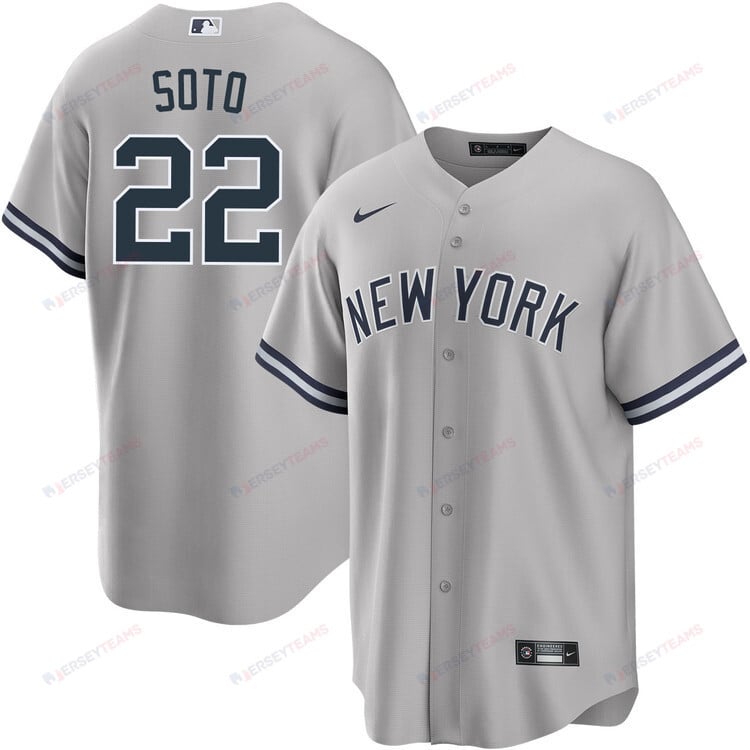 Juan Soto 22 New York Yankees Road Men Jersey – Gray