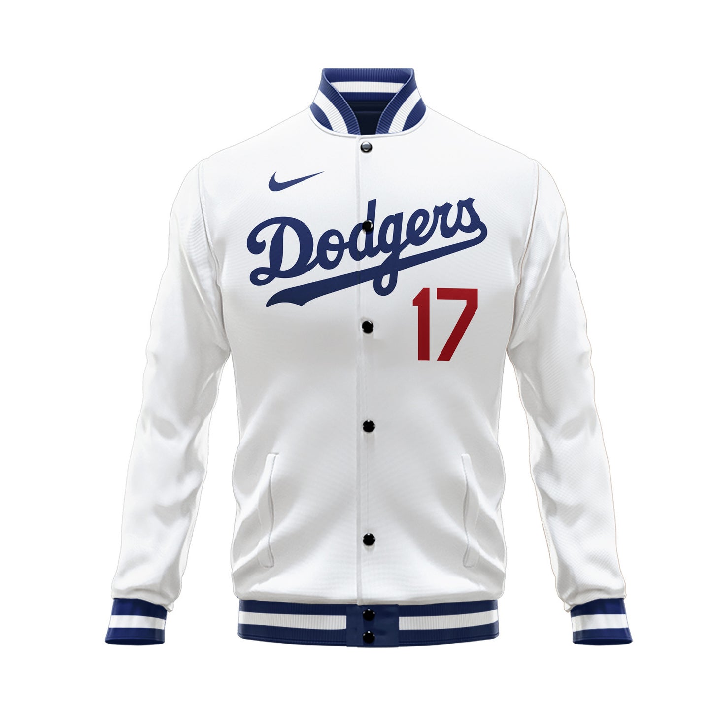 Shohei Ohtani 17 Los Angeles Dodgers Welcome To The Sho Baseball Jacket - White - All-Over-Printed Jacket