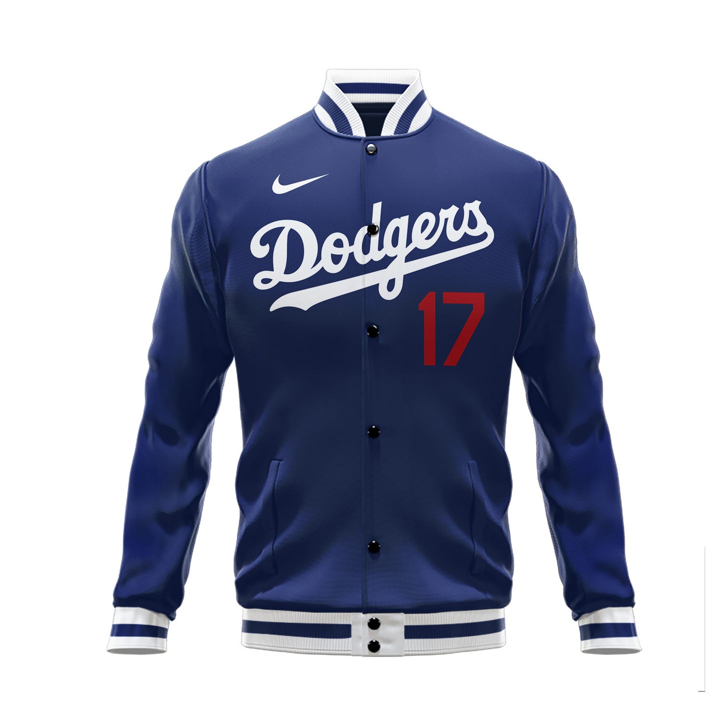 Shohei Ohtani 17 Los Angeles Dodgers Welcome To The Sho Baseball Jacket - Royal - All-Over-Printed Jacket