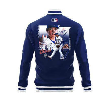 Shohei Ohtani 17 Los Angeles Dodgers Welcome To The Sho Baseball Jacket - Royal - All-Over-Printed Jacket