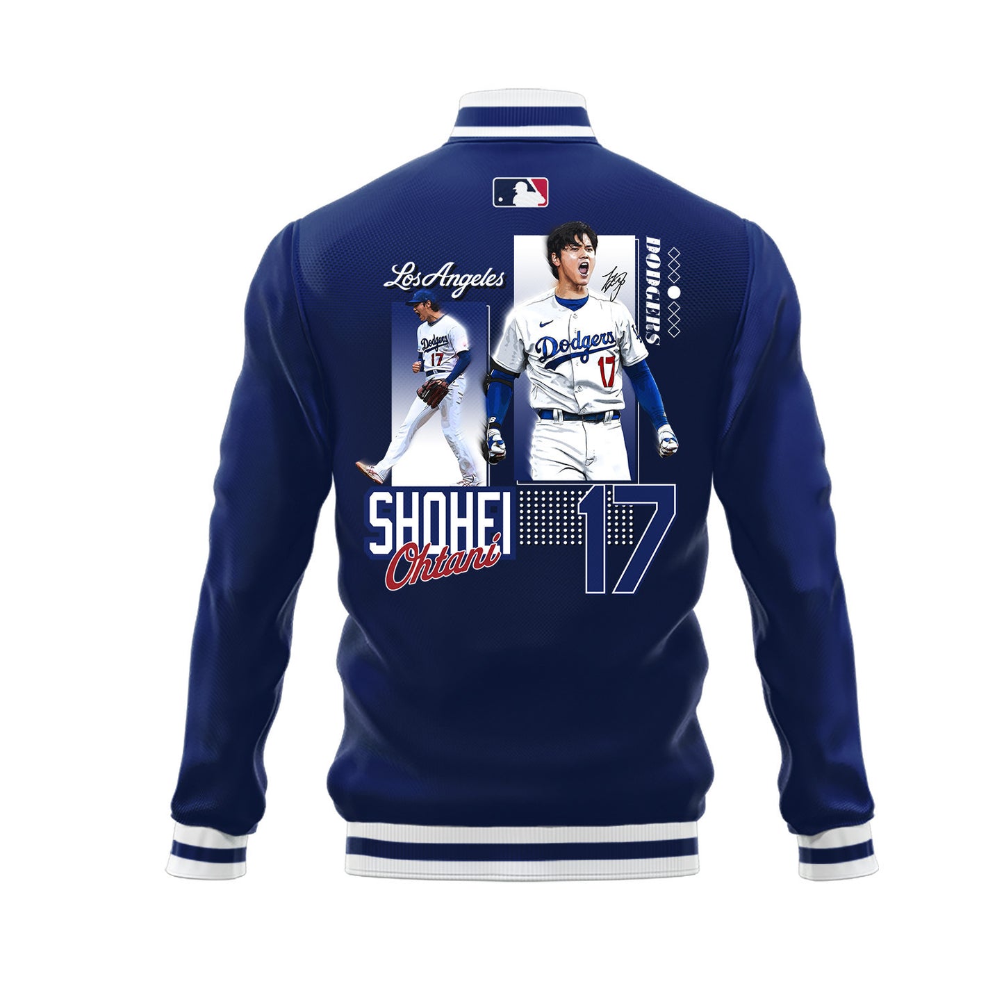 Shohei Ohtani 17 Los Angeles Dodgers Signed Sho King 2023 Road Baseball Jacket - Royal - All-Over-Printed Jacket