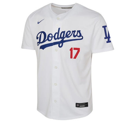Shohei Ohtani 17 Los Angeles Dodgers Signed Sho King 2023 Youth Home Jersey - White