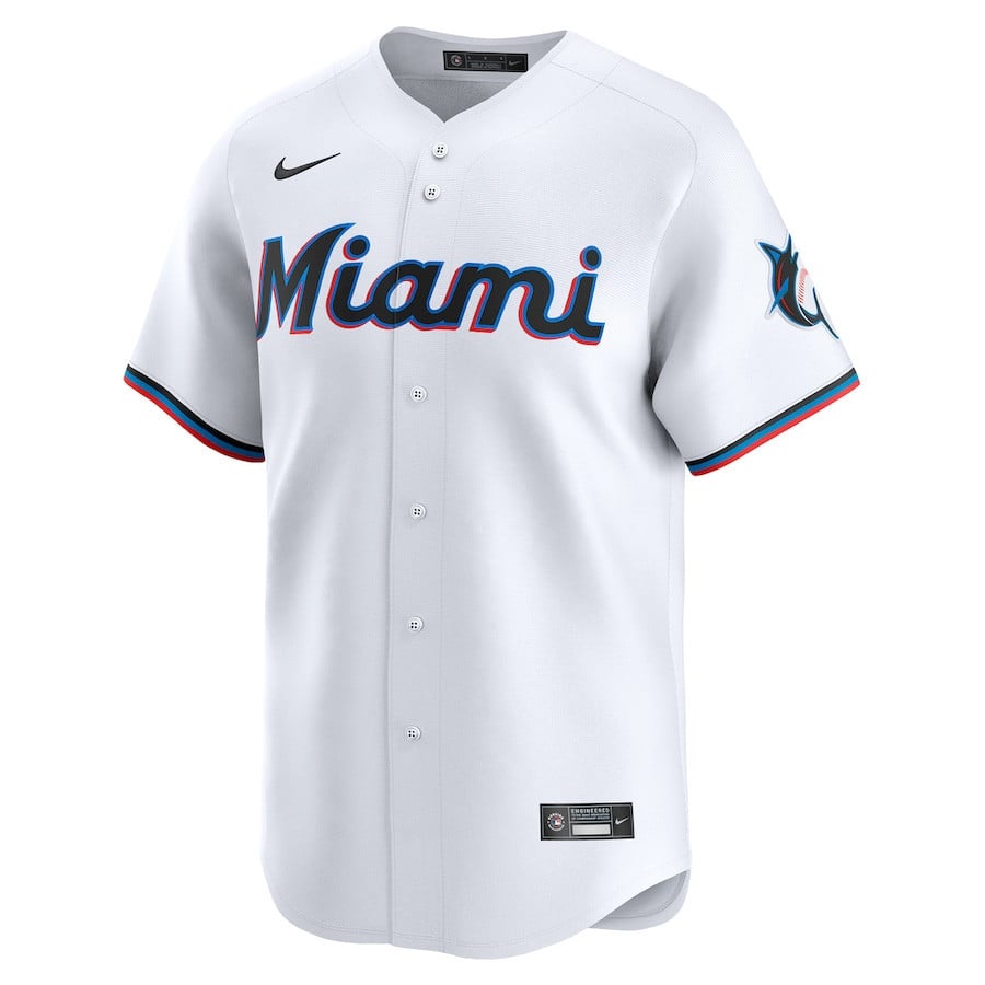 Miami Marlins Home Limited Men Jersey - White