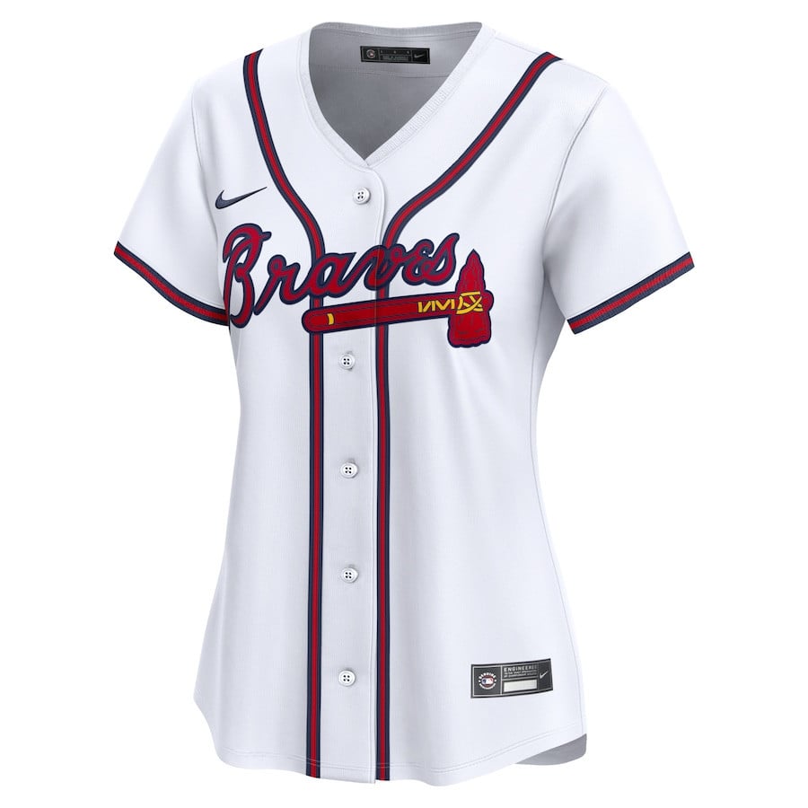 Ronald Acuna 13 Atlanta Braves Women's Home Limited Player Jersey - White