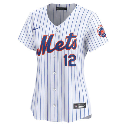 Francisco Lindor 12 New York Mets Women Home Limited Player Jersey - White