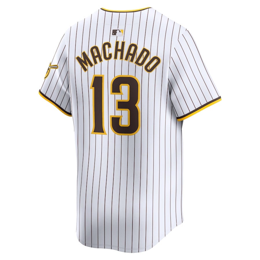 Manny Machado 13 San Diego Padres Home Limited Men Jersey - White