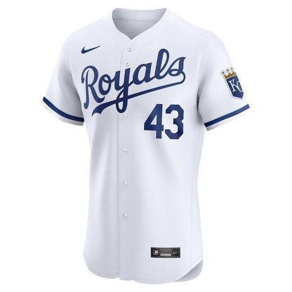 Carlos Hernández 43 Kansas City Royals Home Elite Player Men Jersey - White