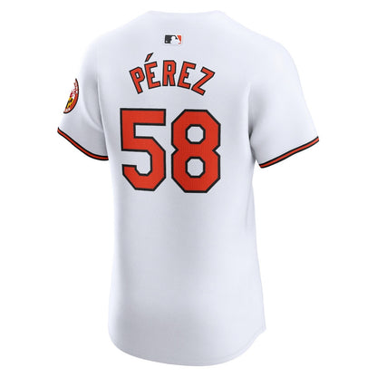 Cionel Perez 58 Baltimore Orioles Home Elite Player Men Jersey - White