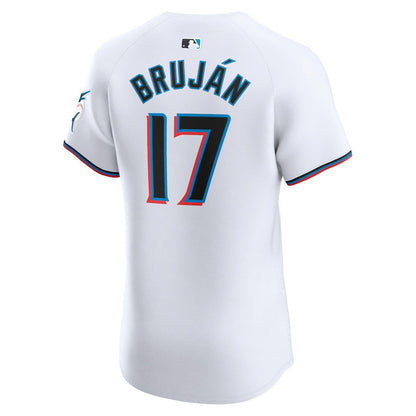 Vidal Brujan 17 Miami Marlins Home Elite Player Men Jersey - White