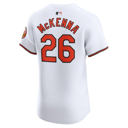 Ryan McKenna 26 Baltimore Orioles Home Elite Player Men Jersey - White