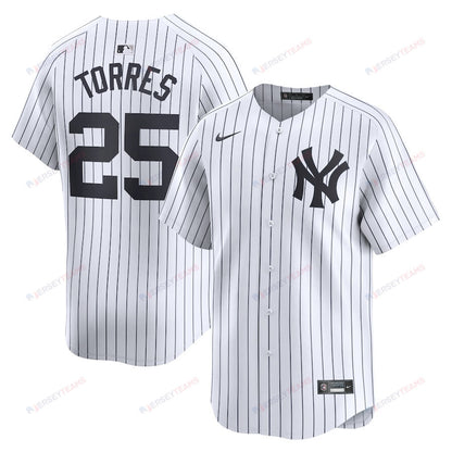 Gleyber Torres 25 New York Yankees Home Limited Player Men Jersey - White