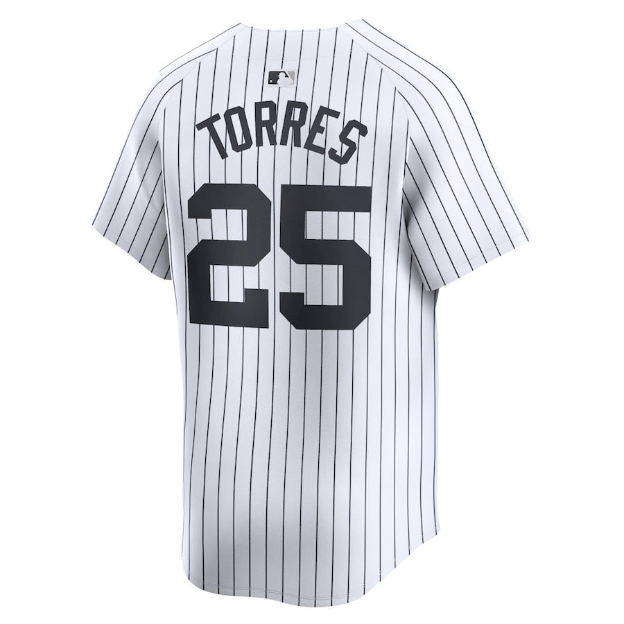 Gleyber Torres 25 New York Yankees Home Limited Player Men Jersey - White