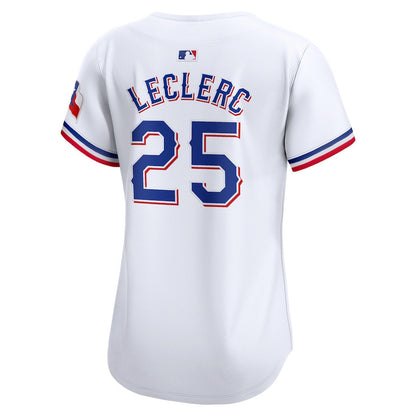 José Leclerc 25 Texas Rangers Women Home Limited Player Jersey - White