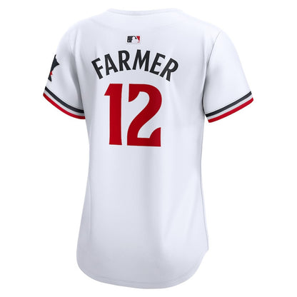 Kyle Farmer 12 Minnesota Twins Women Home Limited Player Jersey - White
