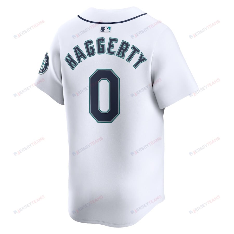 Sam Haggerty 0 Seattle Mariners Home Limited Player Men Jersey - White