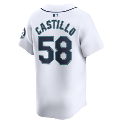 Luis Castillo 58 Seattle Mariners Home Limited Player Men Jersey - White