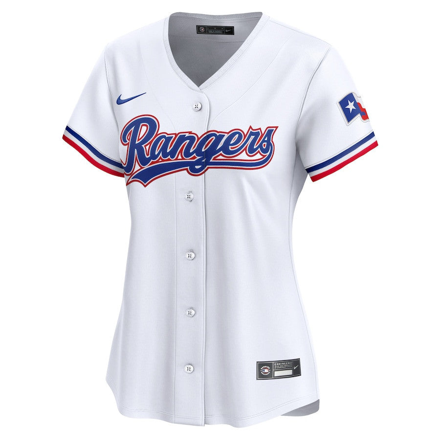 Texas Rangers Women Home Limited Player Custom Jersey - White
