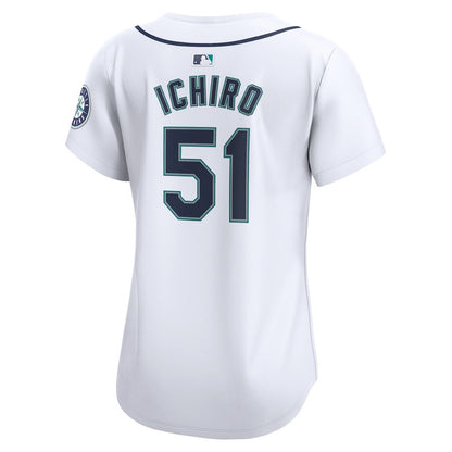 Ichiro Suzuki 51 Seattle Mariners Women Home Limited Player Jersey - White