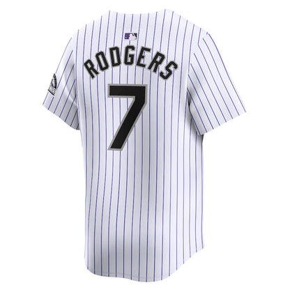 Brendan Rodgers 7 Colorado Rockies Home Limited Player Men Jersey - White