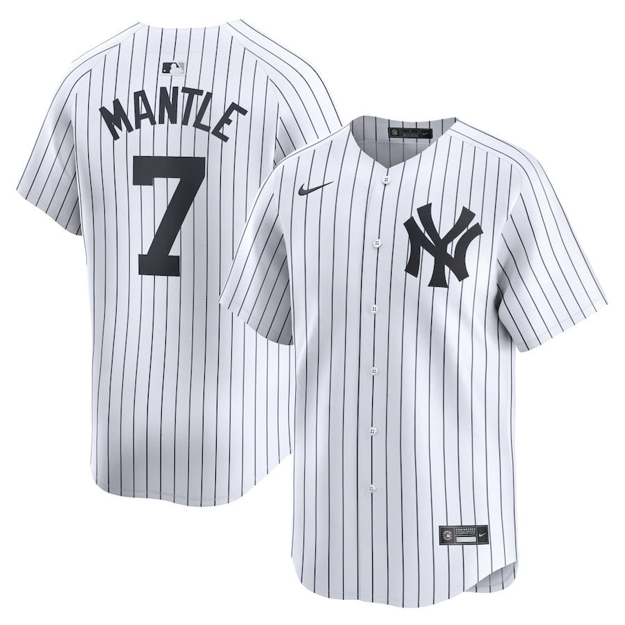Mickey Mantle 7 New York Yankees Home Limited Player Men Jersey - White
