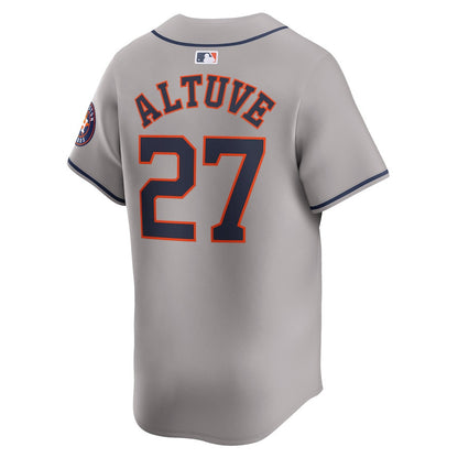 Jose Altuve 27 Houston Astros Away Limited Player Men Jersey - Gray