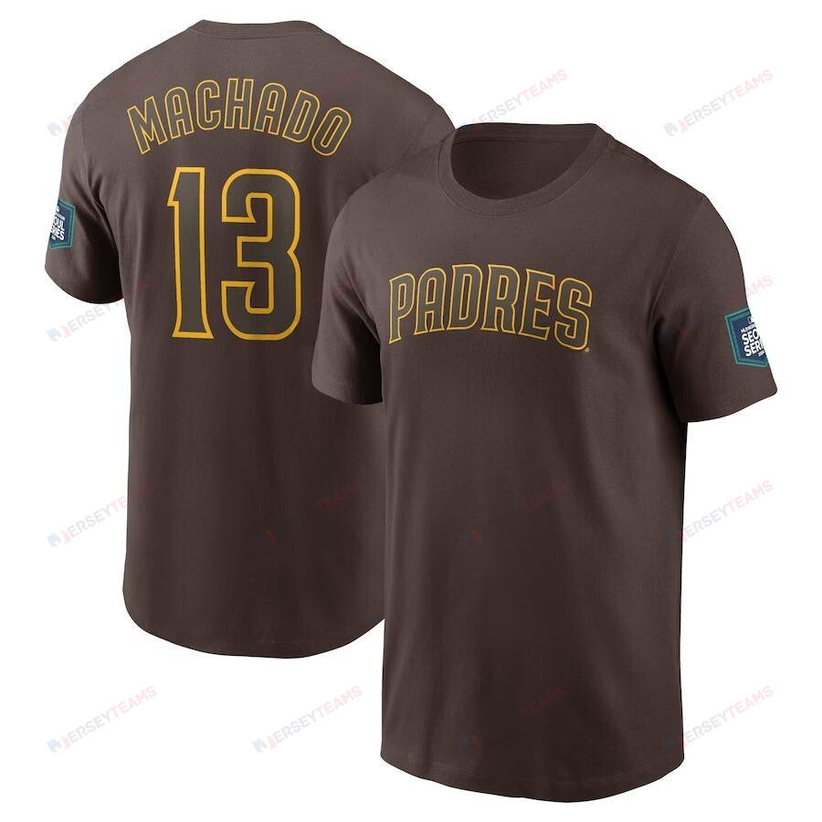 Manny Machado San Diego Padres 2024 MLB World Tour Seoul Series Name & Number T-Shirt - Brown
