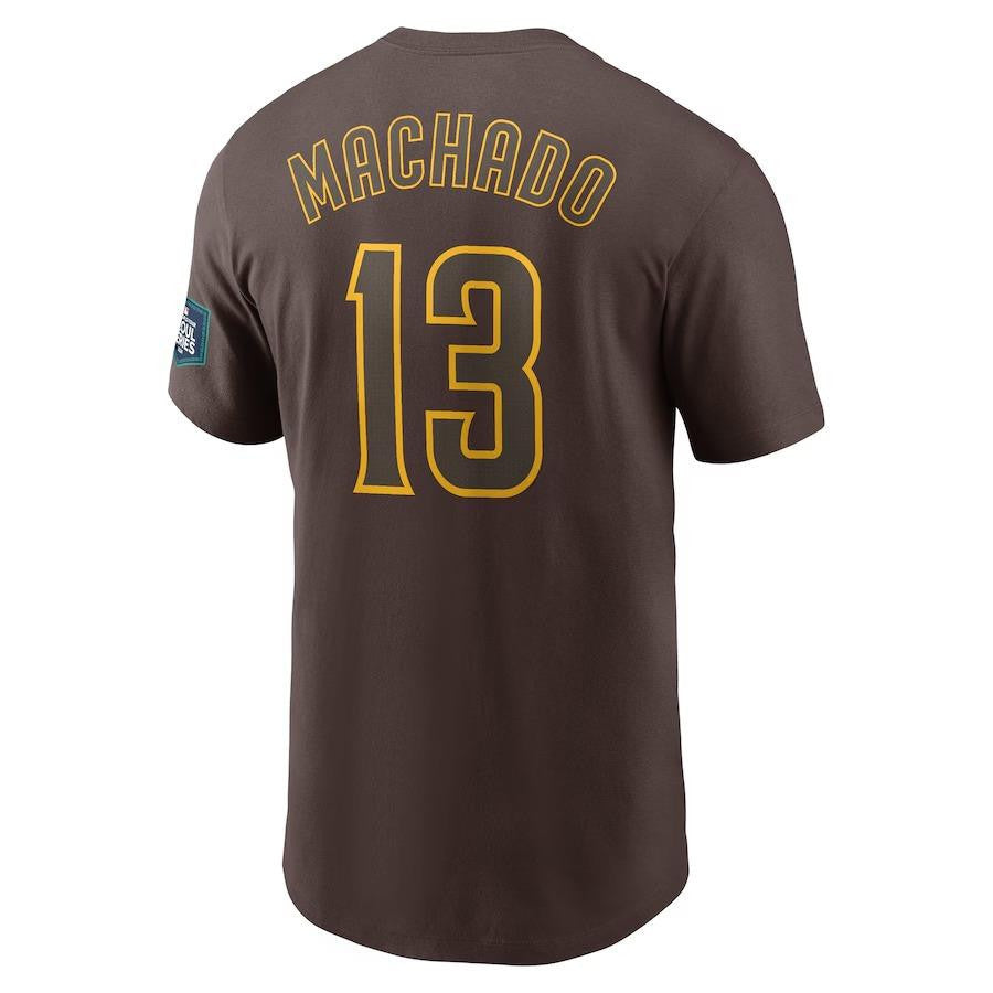 Manny Machado San Diego Padres 2024 MLB World Tour Seoul Series Name & Number T-Shirt - Brown