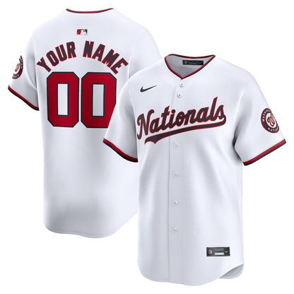Washington Nationals Home Limited Custom YOUTH Jersey - White