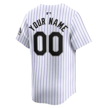 Colorado Rockies Home Limited Custom YOUTH Jersey - White