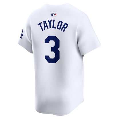 Chris Taylor 3 Los Angeles Dodgers Home Limited Men Jersey - White