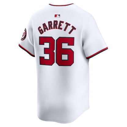 Stone Garrett 36 Washington Nationals Home Limited Player Men Jersey - White