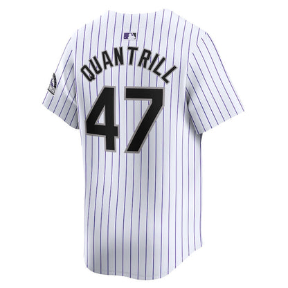 Cal Quantrill 47 Colorado Rockies Home Limited Player Men Jersey - White