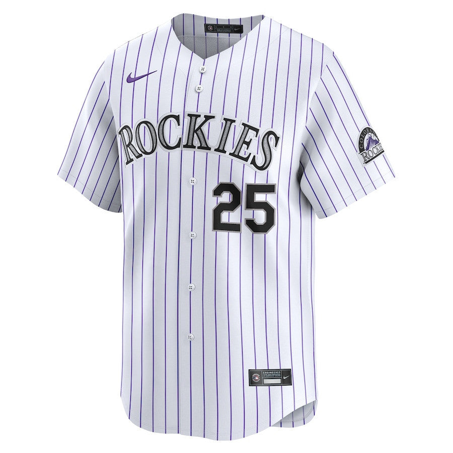 Jacob Stallings 25 Colorado Rockies Home Limited Player Men Jersey - White