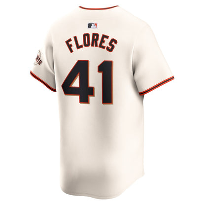 Wilmer Flores 41 San Francisco Giants Home Limited Player Men Jersey - Cream